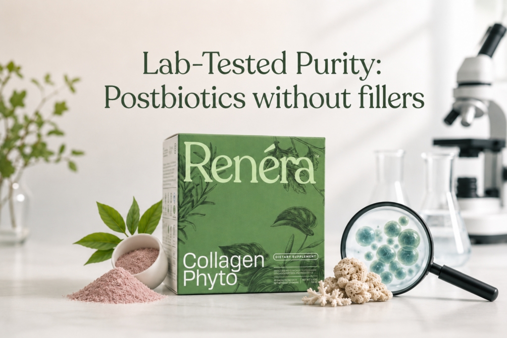 Lab-tested Renéra Collagen Phyto with Certificate of Analysis documentation